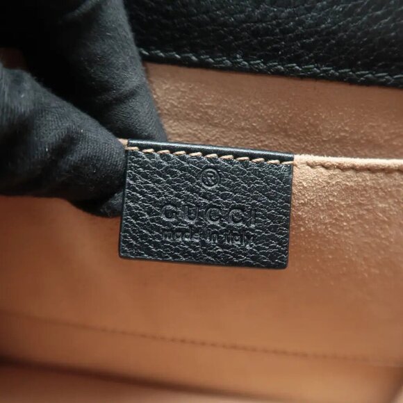 100% Authentic GUCCI Totem  Black Leather Shoulder Bag 1022-12524 - Picture 11 of 12